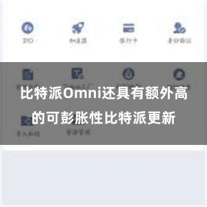 比特派Omni还具有额外高的可彭胀性比特派更新